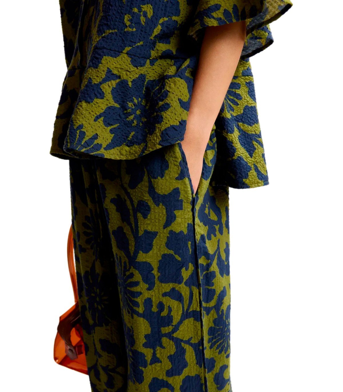 ESSENTIEL ANTWERP JOMERY GREEN AND BLUE PANTS