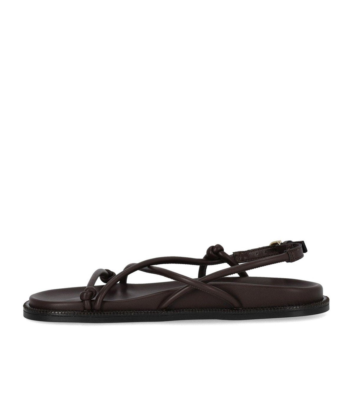 MM MAX MARA LUSSO DARK BROWN FLAT SANDAL