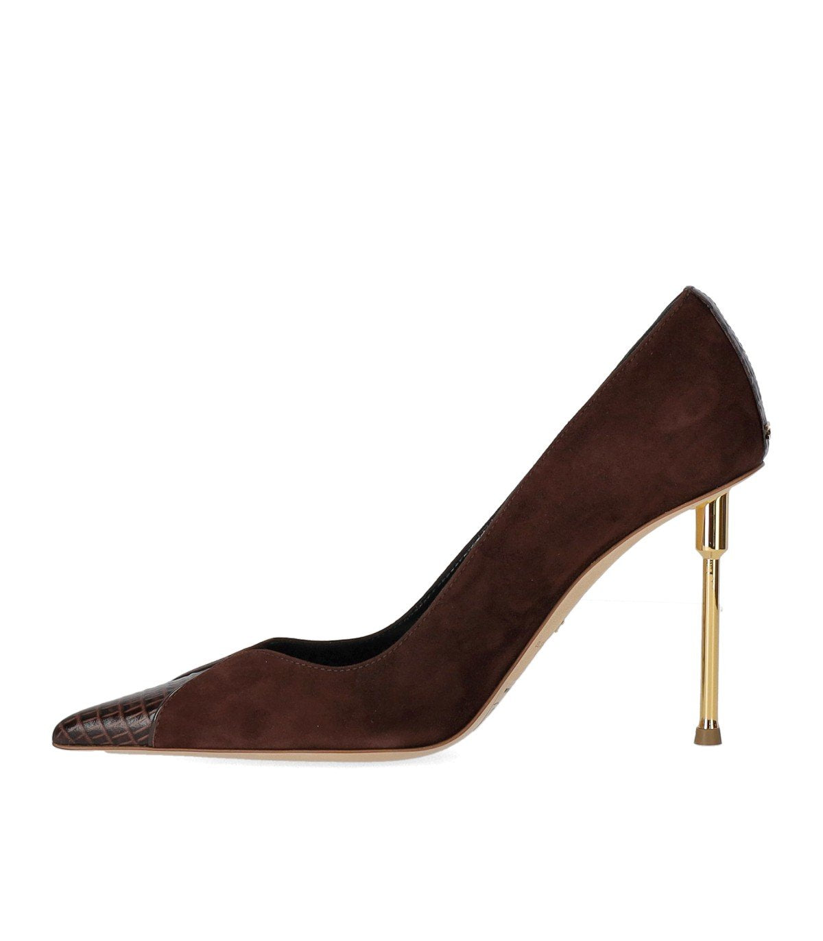 ELISABETTA FRANCHI BROWN SUEDE PUMP