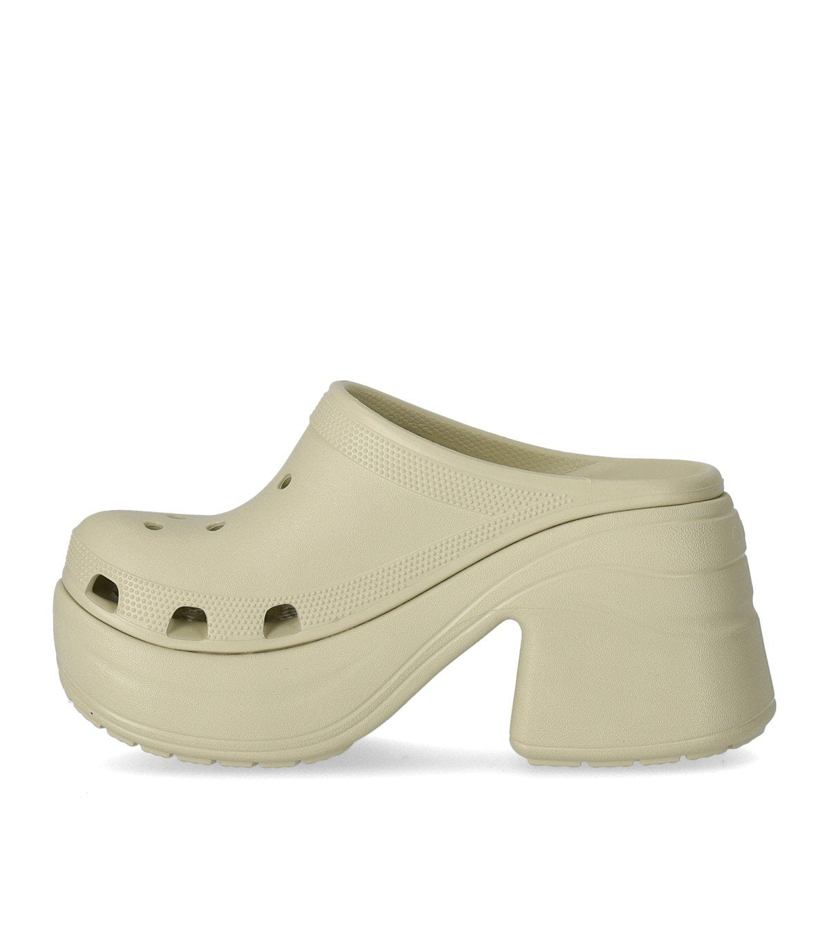 CROCS SIREN IVORY HEELED CLOG