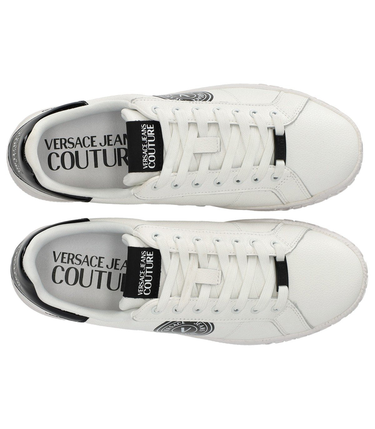 VERSACE JEANS COUTURE COURT 88 V-EMBLEM WEISSER SNEAKER