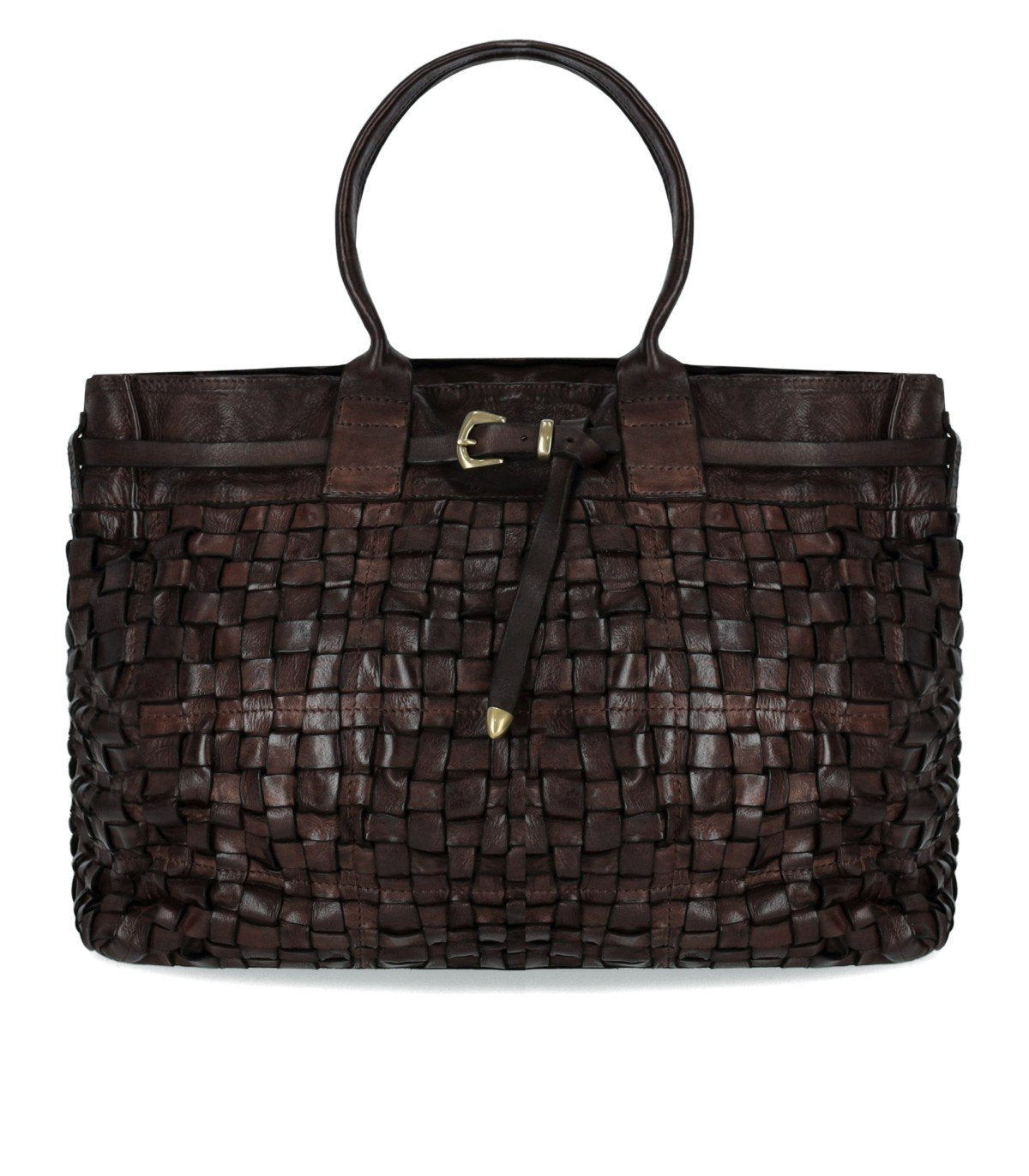 CAMPOMAGGI PENELOPE DARK BROWN SHOPPING BAG