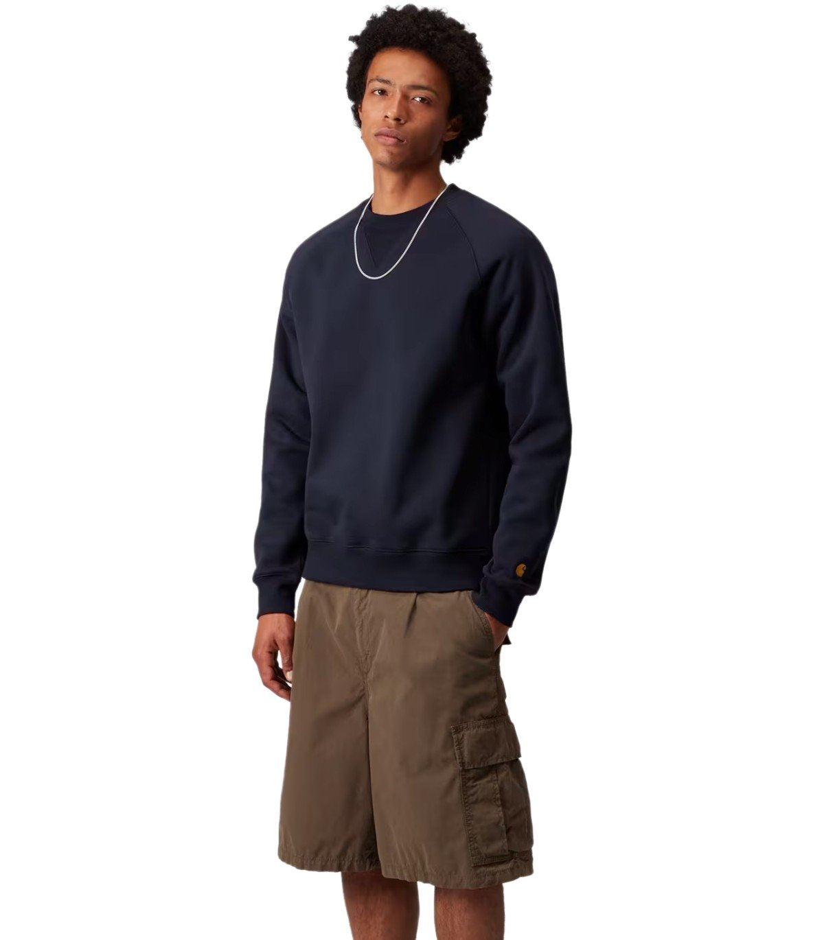 CARHARTT WIP CHASE NAVY BLUE SWEATSHIRT