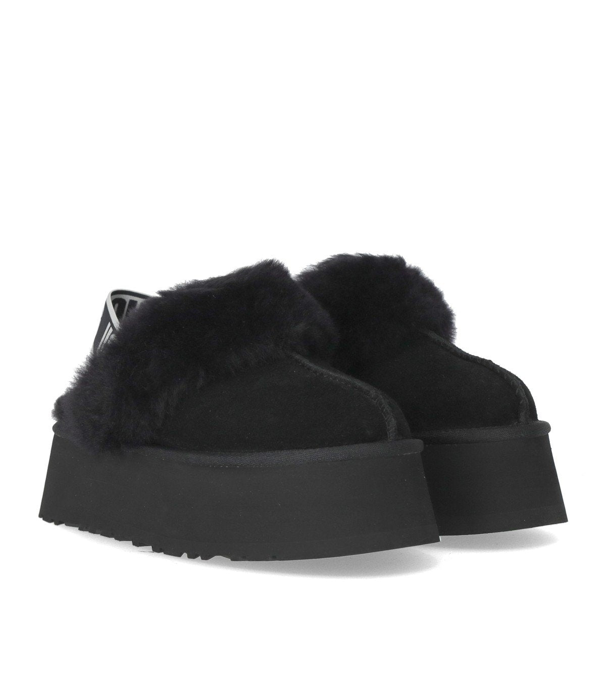 UGG FUNKETTE BLACK SLIPPER