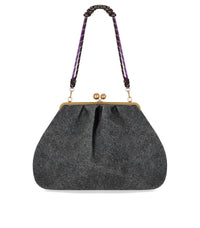 MAX MARA WEEKEND PASTICCINO UTILE GREY CLUTCH BAG