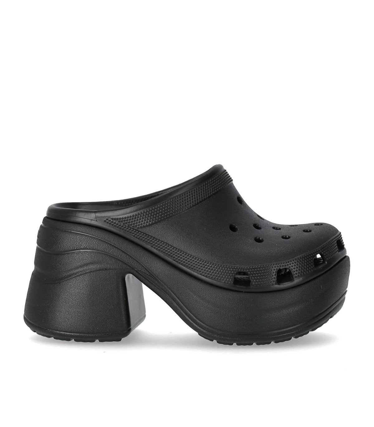 CROCS SIREN BLACK HEELED CLOG