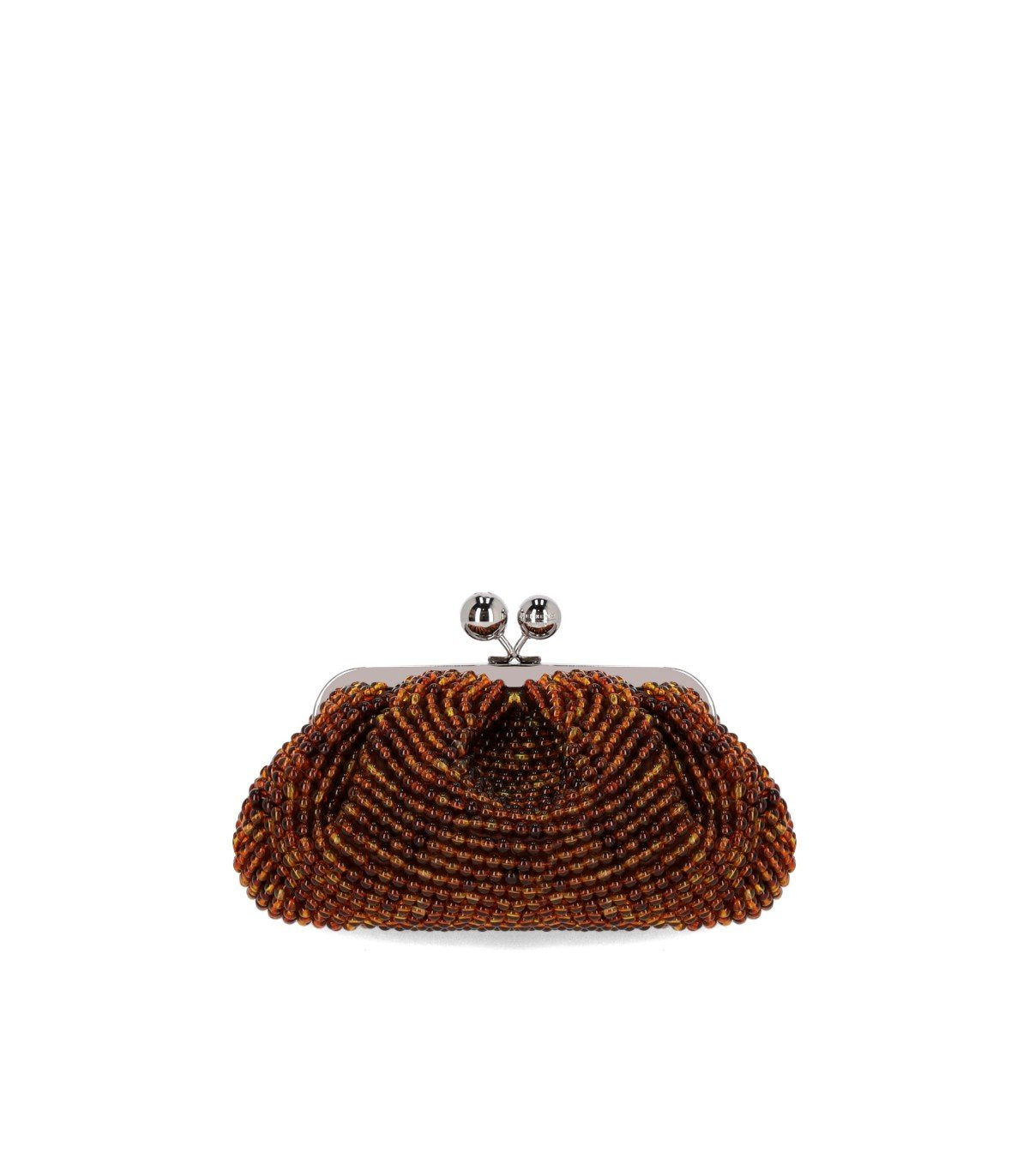 MAX MARA WEEKEND PASTICCINO ESCHIMO SMALL BROWN CLUTCH
