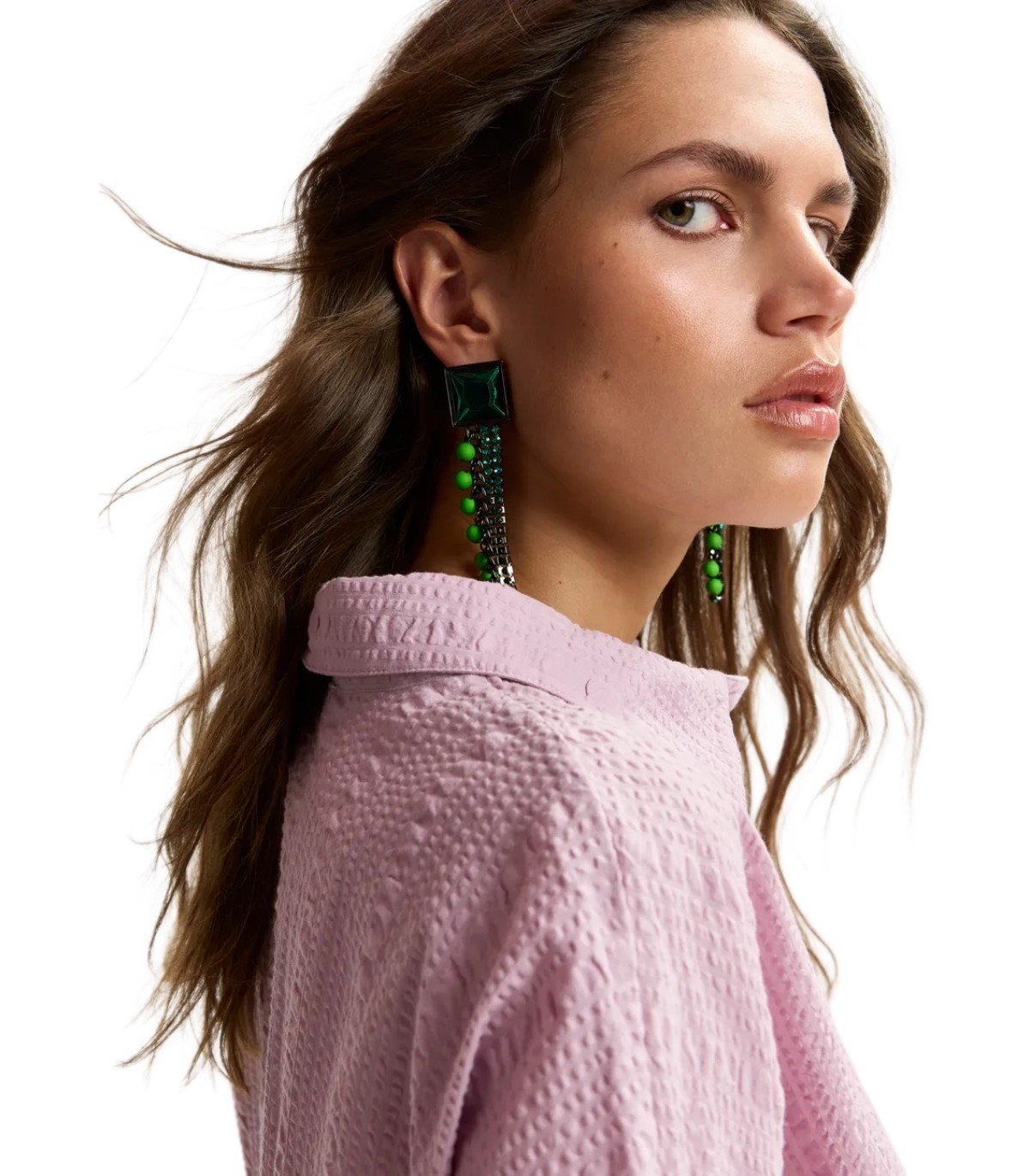 ESSENTIEL ANTWERP JEARRY GREEN EARRINGS