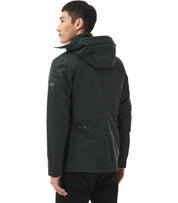 BARBOUR INTERNATIONAL AUTO WAX SALBEIGRÜNE KAPUZENJACKE