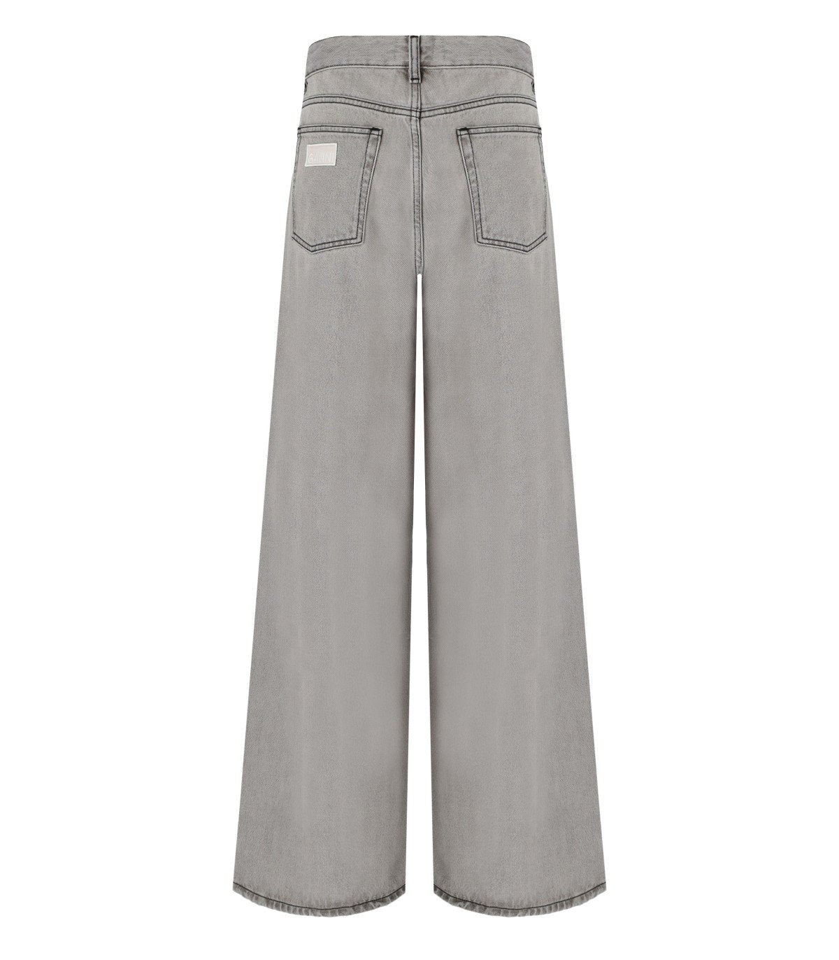GANNI FUTURE GREY WIDE LEG JEANS