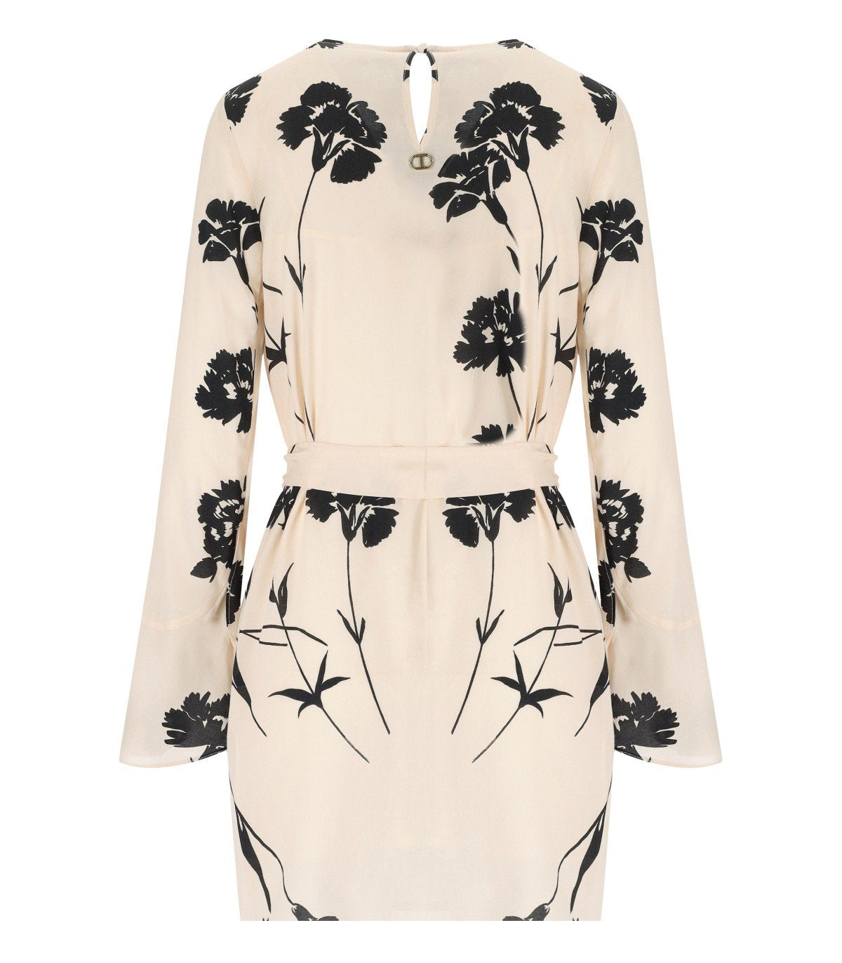 TWINSET CREME JURK MET BLOEMEN