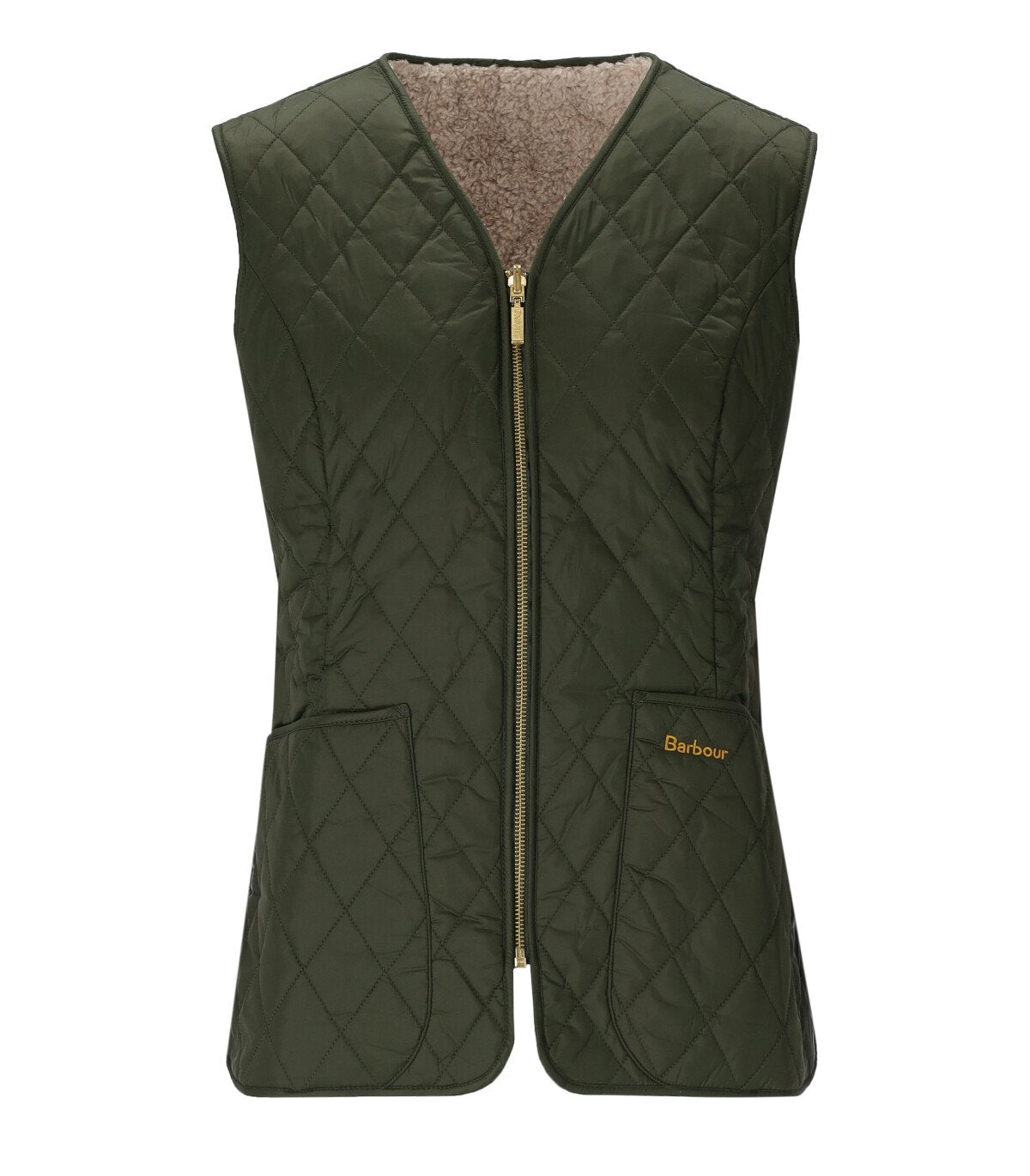 BARBOUR MARKENFIELD OLIVGRÜNE WENDEWESTE