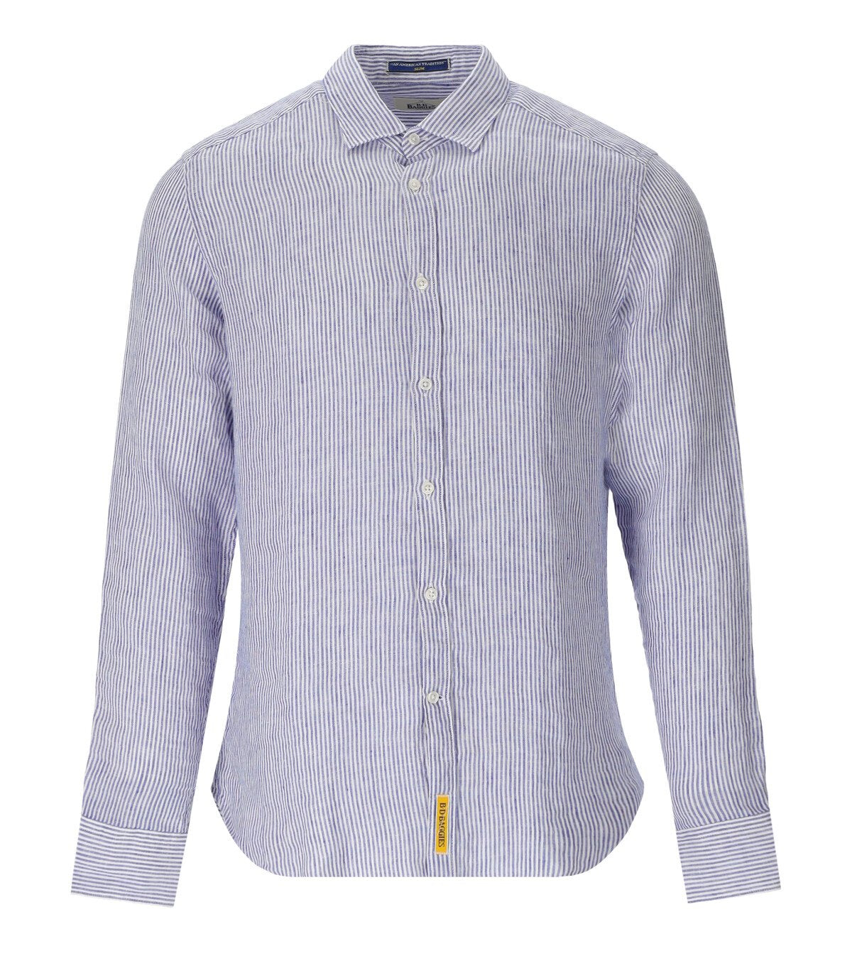 B-D BAGGIES BROOKLING BLUE WHITE STRIPED SHIRT