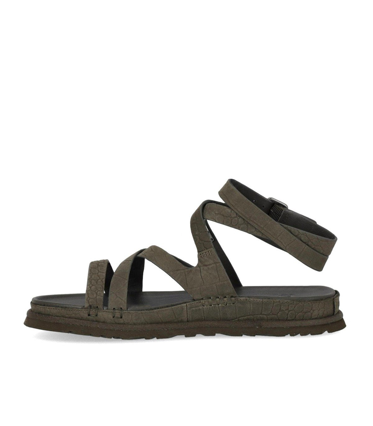 SANDALO GOLDENGAZE EMBOSSED ANKLE WRAP DENSE SMOKE UGG