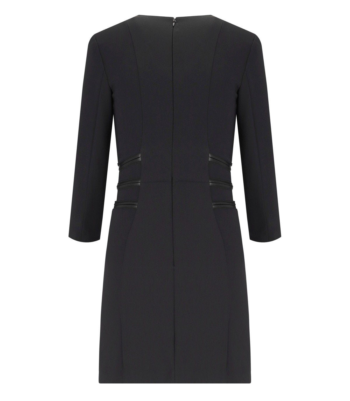 ELISABETTA FRANCHI BLACK ZIPPED DRESS