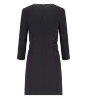 ELISABETTA FRANCHI BLACK ZIPPED DRESS