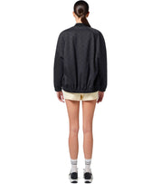 ELISABETTA FRANCHI BLACK JACQUARD BOMBER JACKET