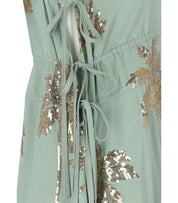 TRAFFIC PEOPLE THE LAST SONG AQUA GREEN LONG DRESS