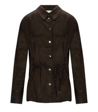 CHEMISE EN SATIN BRUN GANNI - 34