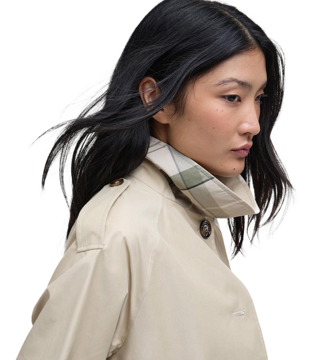 BARBOUR MAIA LIGHT SAND TRENCHCOAT