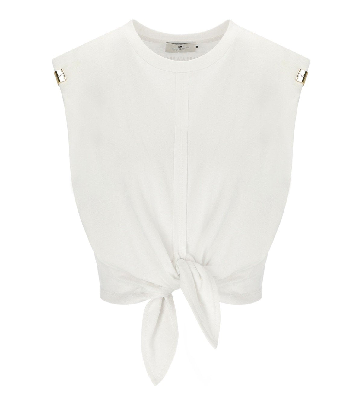 ELISABETTA FRANCHI WHITE KNOTTED TOP