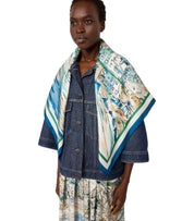 MAX MARA WEEKEND ONESTO BLUE FOULARD SCARF