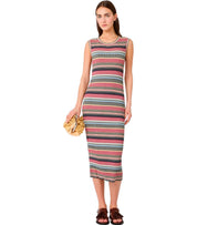 MAX MARA WEEKEND SNOB MEERKLEURIGE MIDI JURK