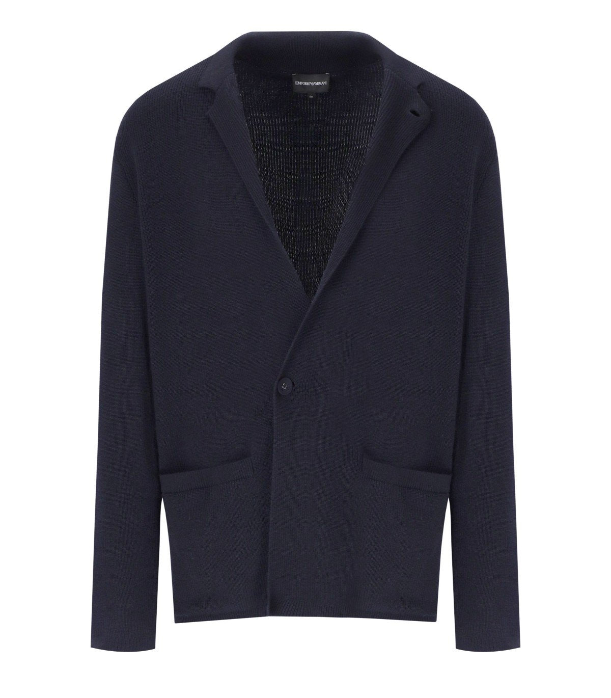 EMPORIO ARMANI NAVY BLUE KNITTED JACKET