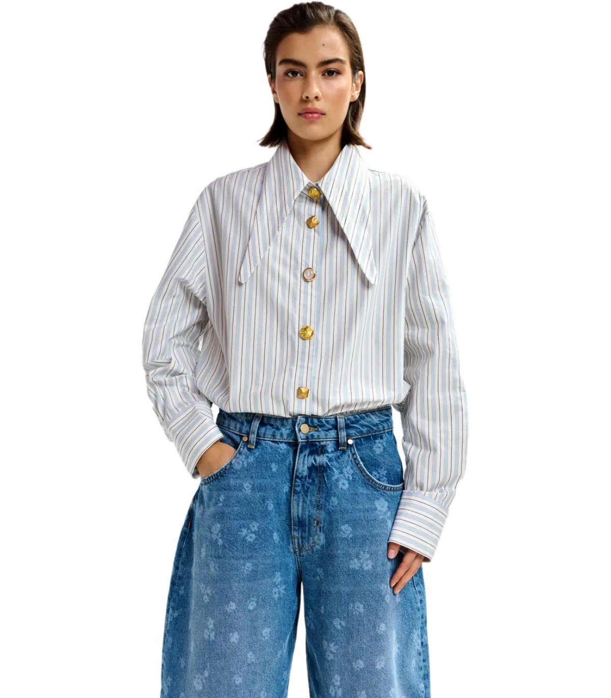 ESSENTIEL ANTWERP JOMATO MEHRFARBIGES GESTREIFTES HEMD