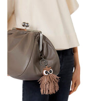 MAX MARA WEEKEND GIGANTE OWL BROWN KEYCHAIN