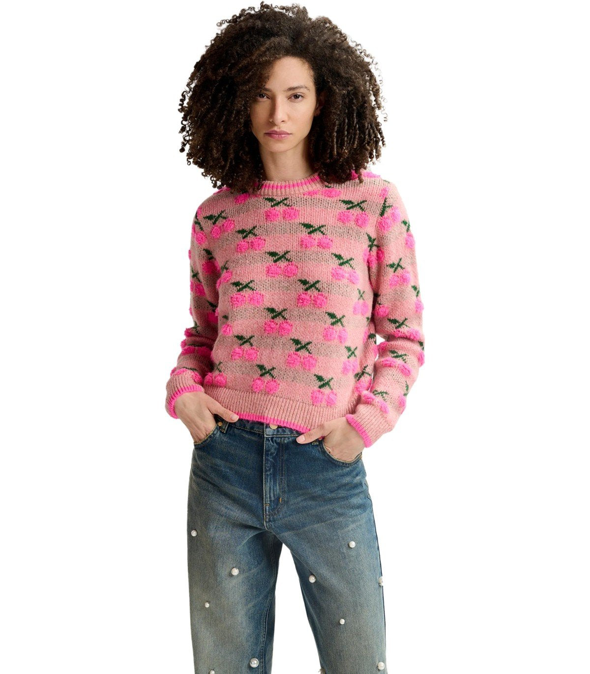 ESSENTIEL ANTWERP HIROYAL PINK CREWNECK SWEATER