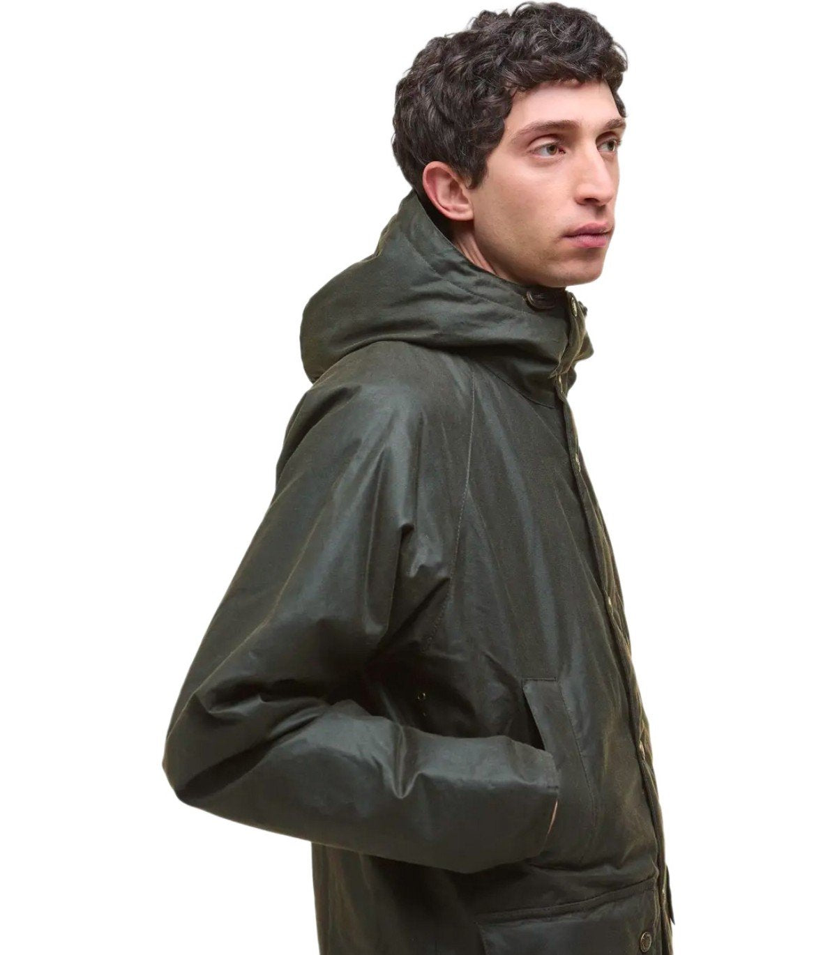 BARBOUR BEDALE WAX OLIVE GREEN PARKA