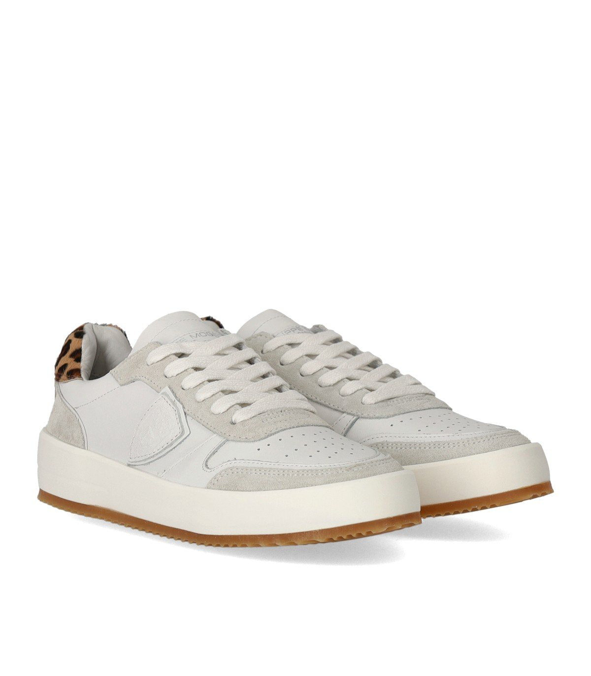 PHILIPPE MODEL NICE LOW ANIMALIER WHITE SNEAKER