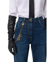 ELISABETTA FRANCHI BLUE JEANS WITH CHAIN