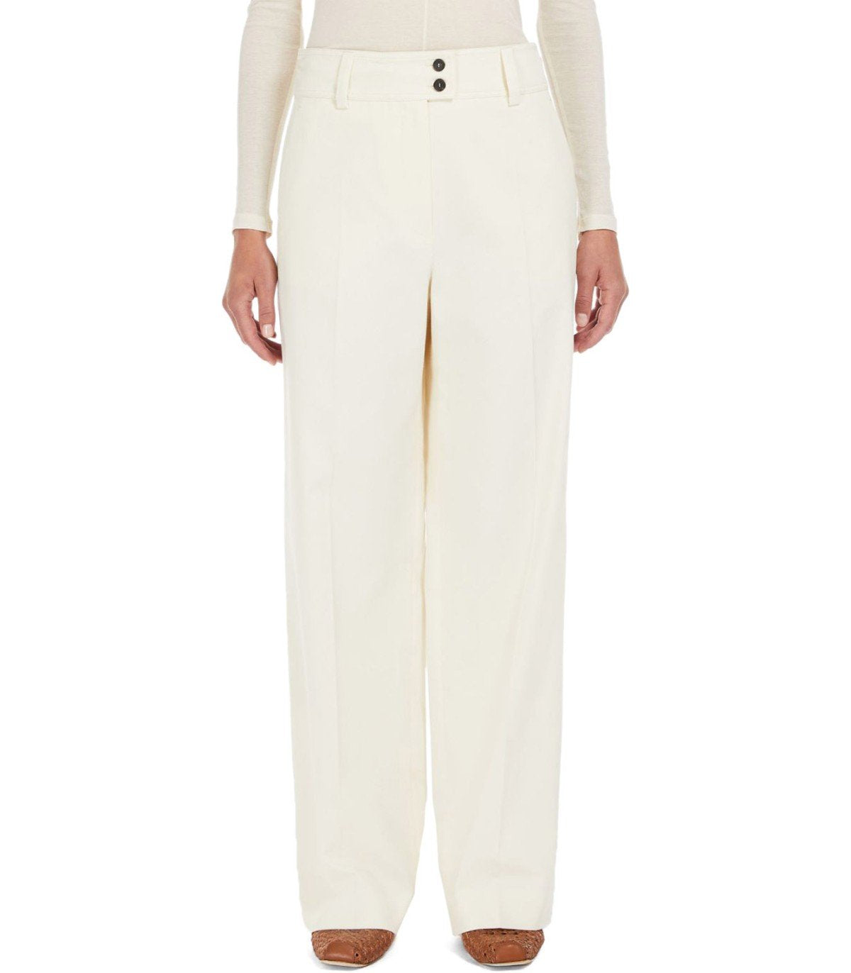 MAX MARA WEEKEND LIVIGNO IVORY PANTS