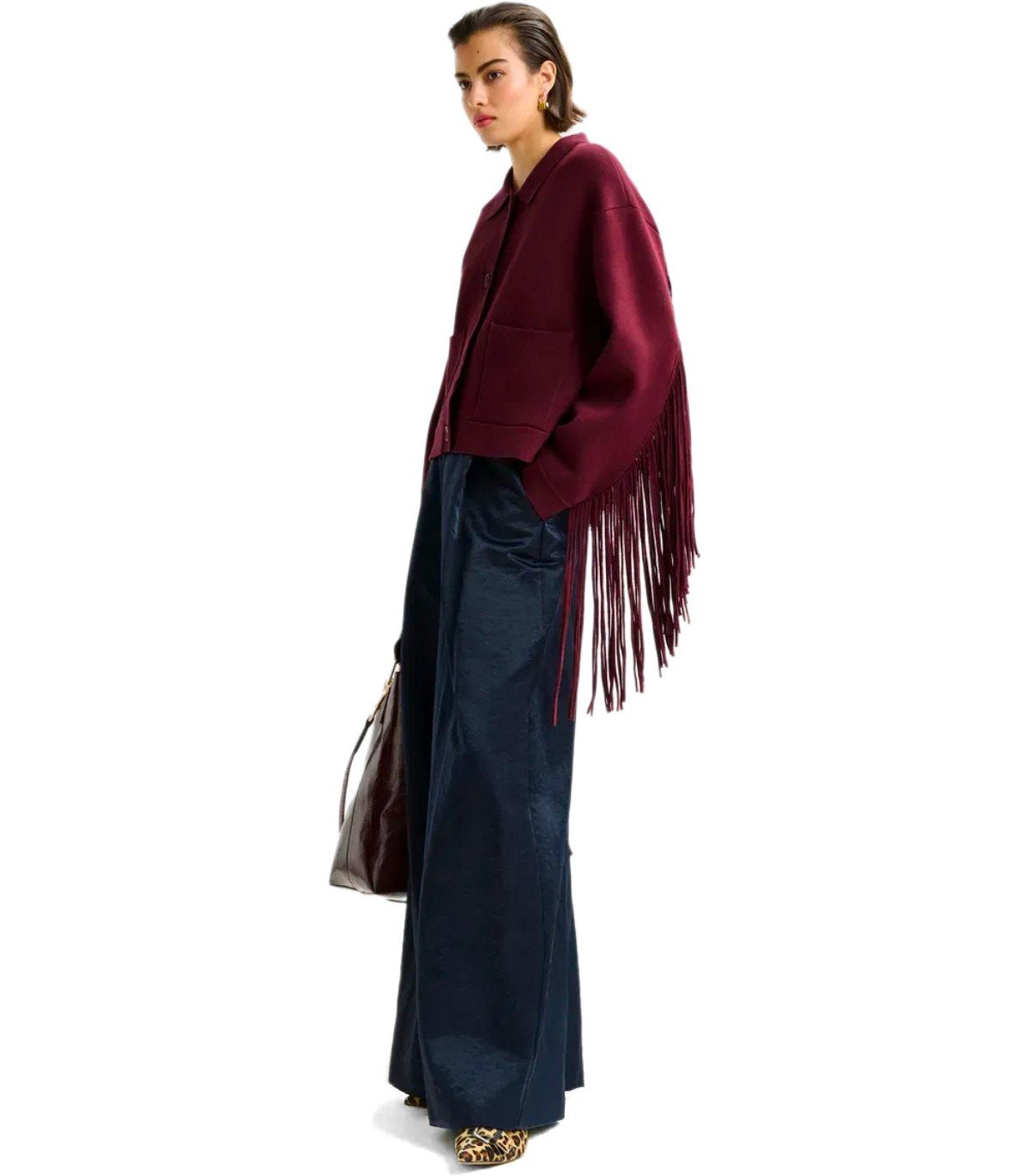 ESSENTIEL ANTWERP ISTERN BURGUNDY VEST