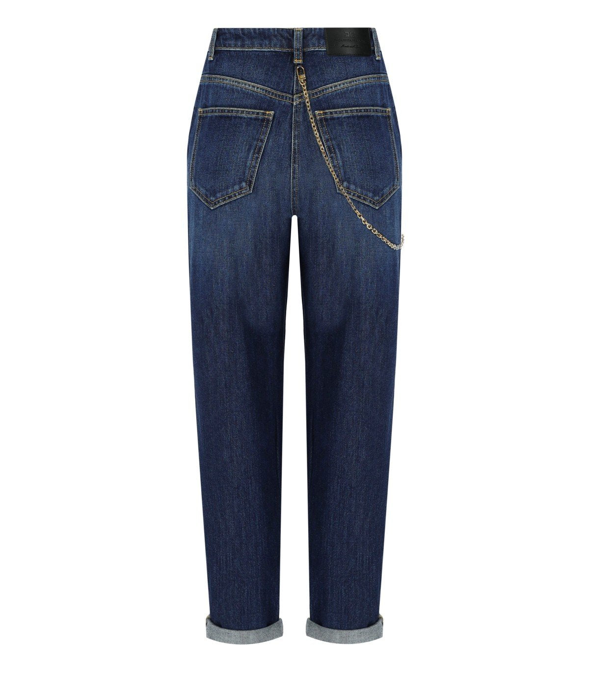 ELISABETTA FRANCHI BLUE JEANS WITH CHAIN