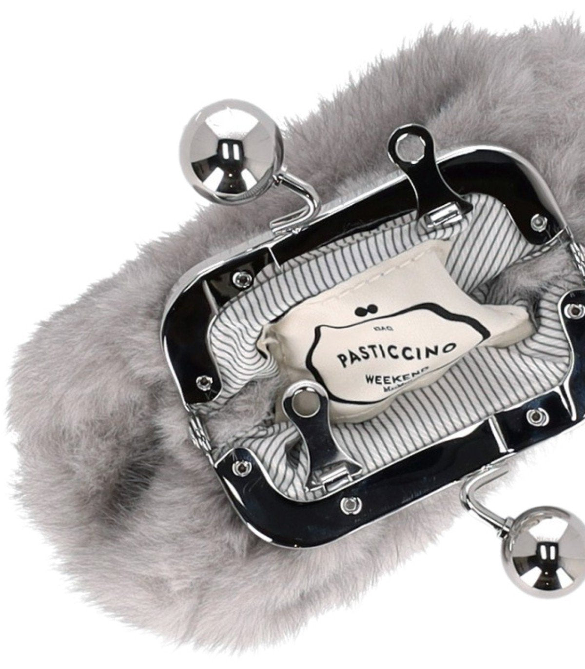 MAX MARA WEEKEND PASTICCINO TUBO MINI GREY CLUTCH