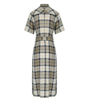 BARBOUR FERN TARTAN BLAUWE MIDI JURK