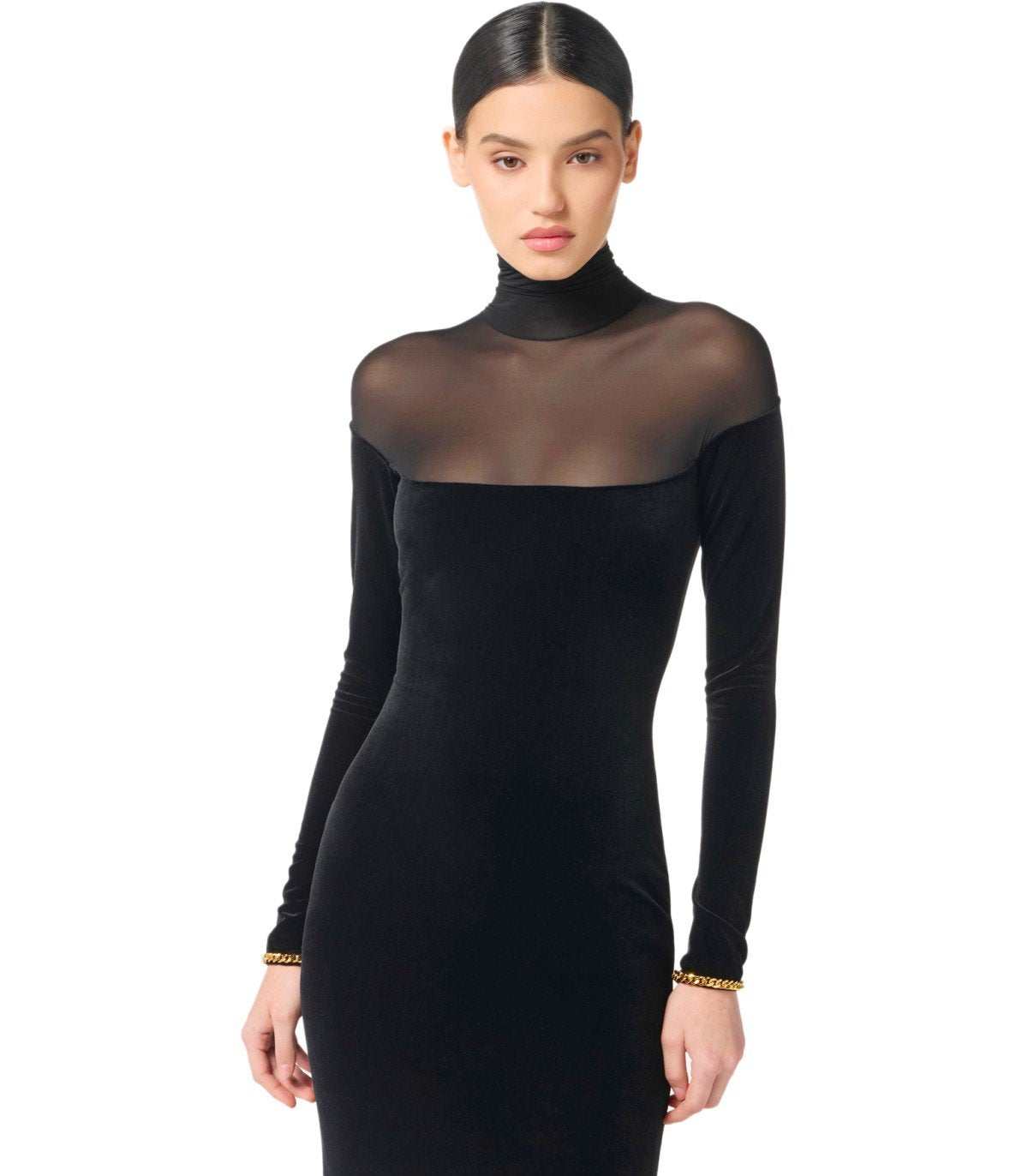 ELISABETTA FRANCHI BLACK RED CARPET DRESS