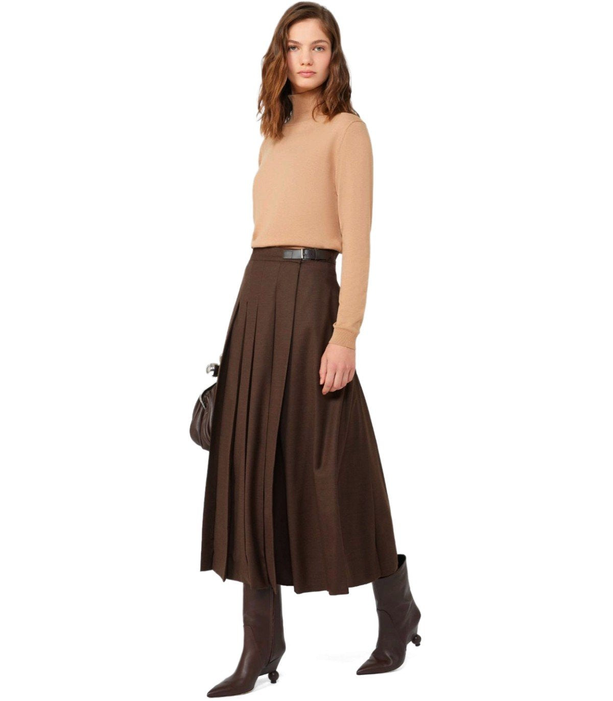 MAX MARA WEEKEND FASTOSO CHOCOLATE SKIRT