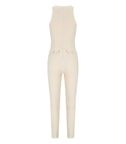 ELISABETTA FRANCHI MILK ZIPPED JUMPSUIT