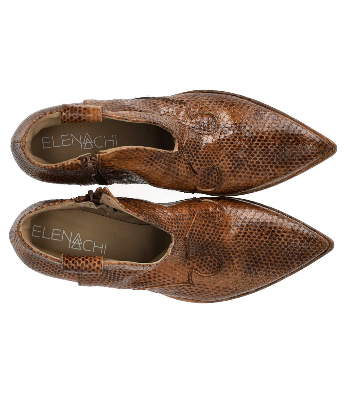 ELENA IACHI TOBACCO TEXAN ANKLE BOOT
