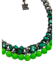 ESSENTIEL ANTWERP JECKI GREEN NECKLACE