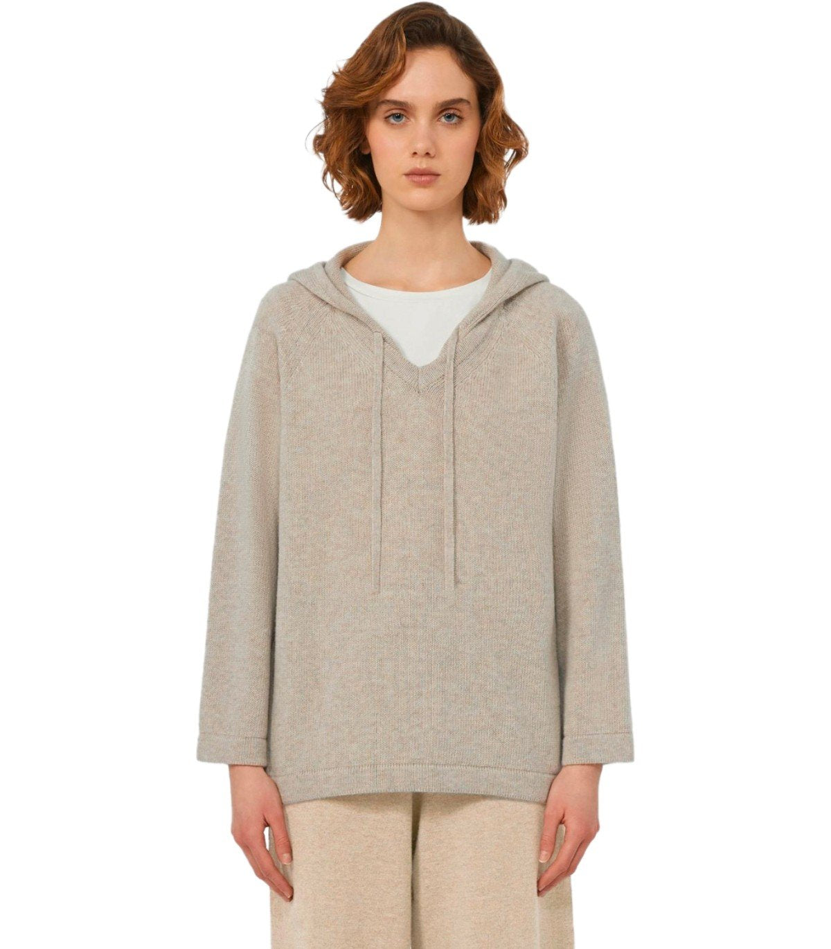 MAX MARA WEEKEND GHIANDA BEIGE KAPUZENPULLOVER
