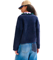 ESSENTIEL JARDENER BLUE CARDIGAN
