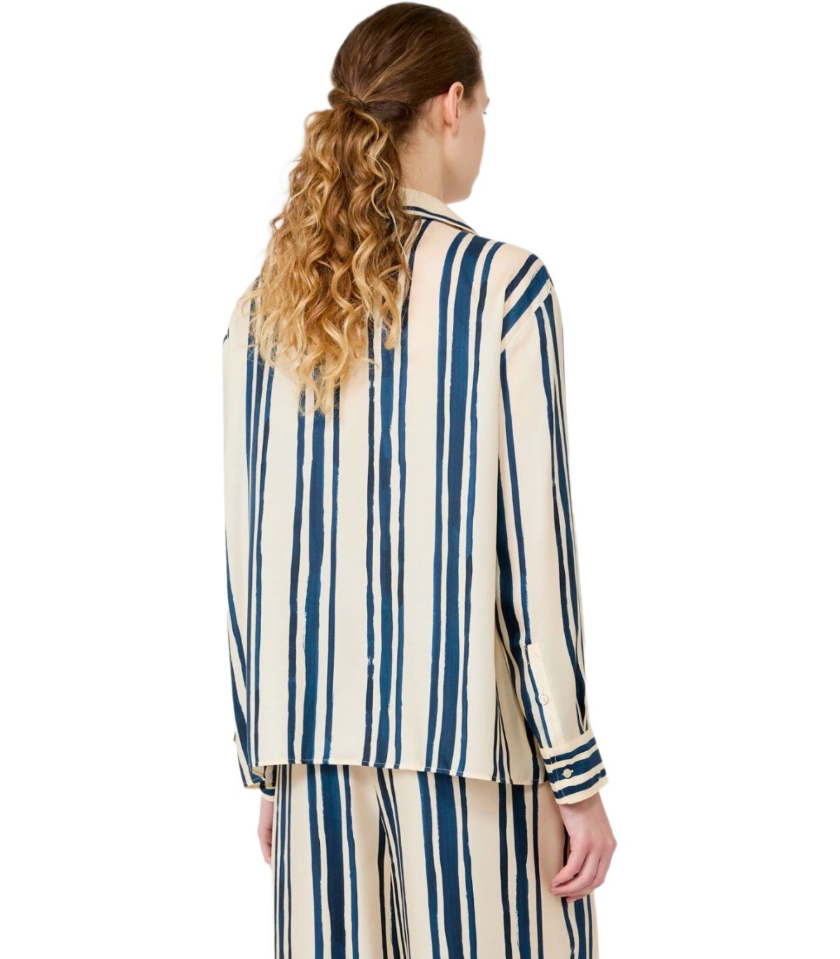 CAMICIA CORONA A RIGHE BLU BIANCO MAX MARA WEEKEND