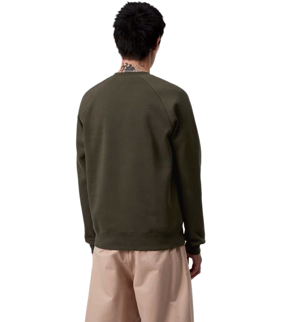 CARHARTT WIP CHASE OLIVE GREEN SWEATSHIRT