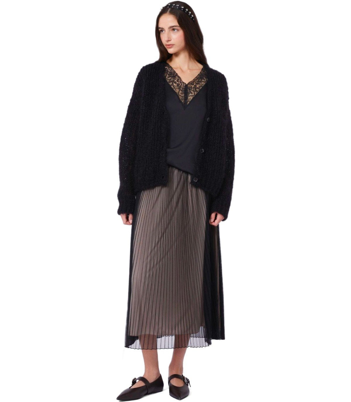 MAX MARA WEEKEND BABY BLACK MIDI SKIRT