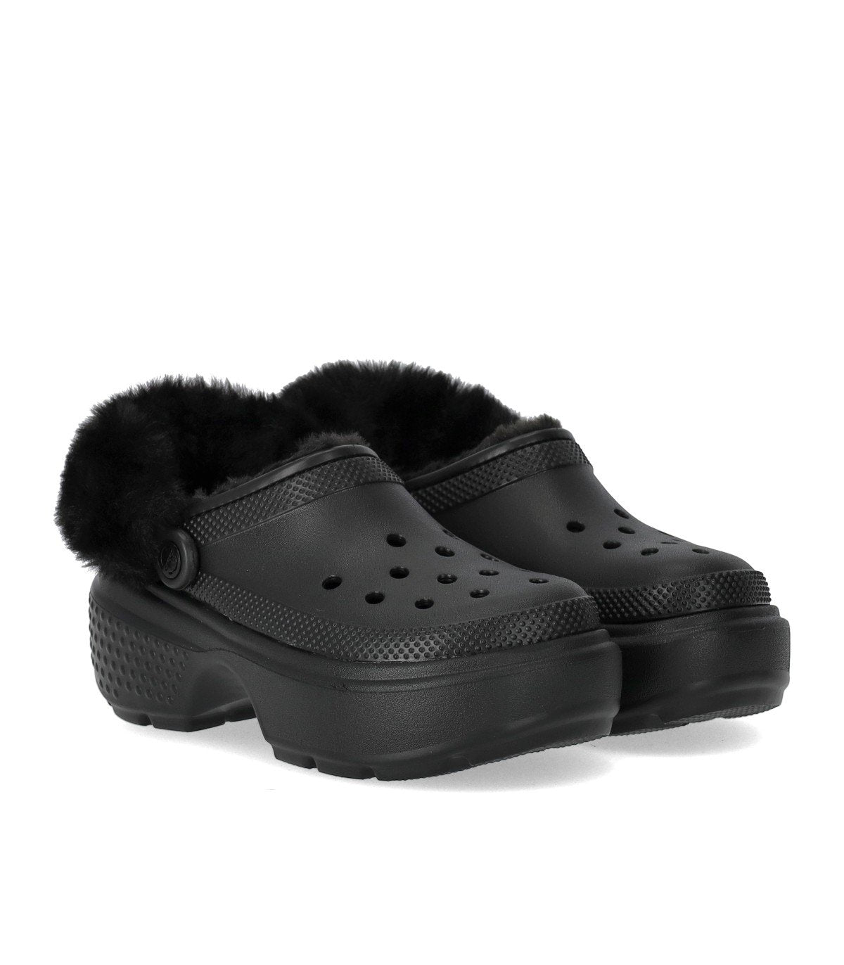 CLOG STOMP LINED NEGRO CROCS